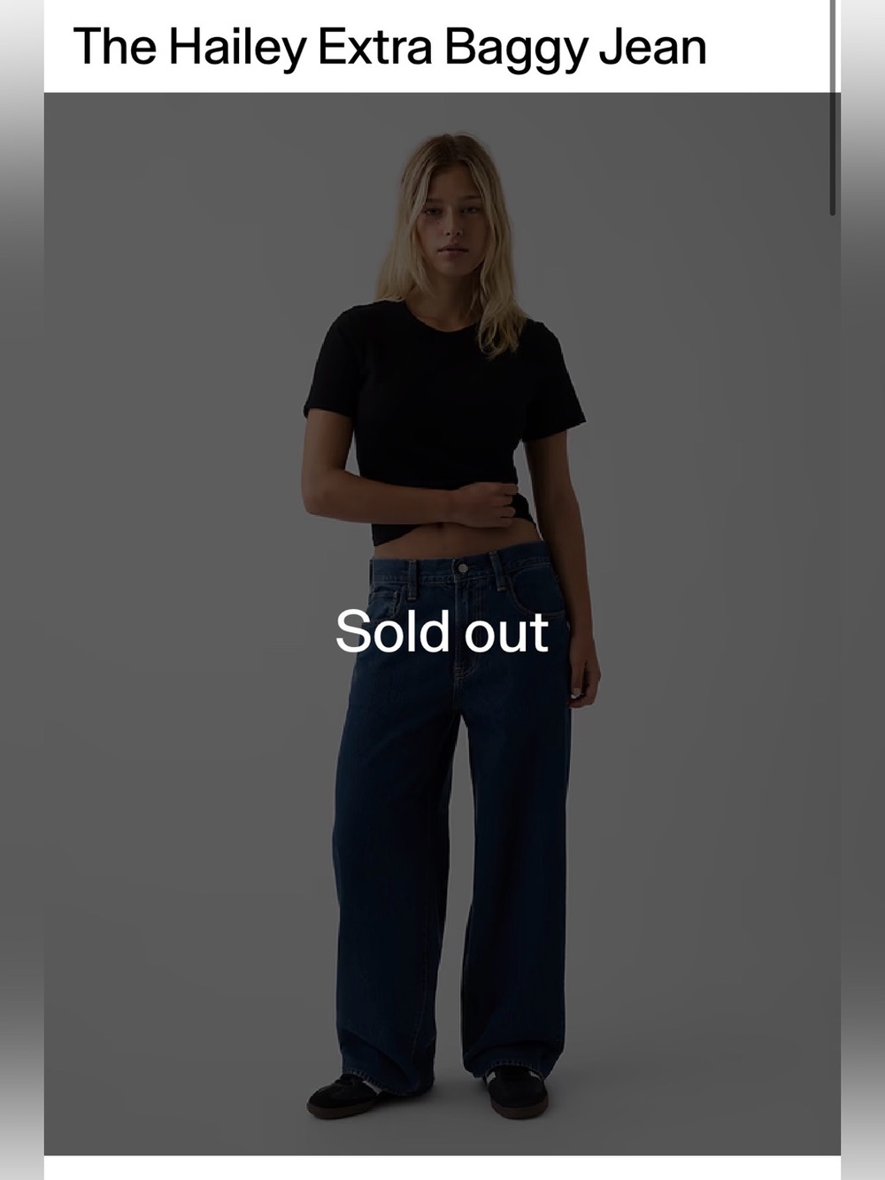 Hailey Bieber Gap Extra Baggy Jeans Size 27 Medium Indigo